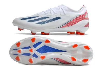 Adidas X Crazyfast.1 USA FG - White/Sky Blue/Inferno Red