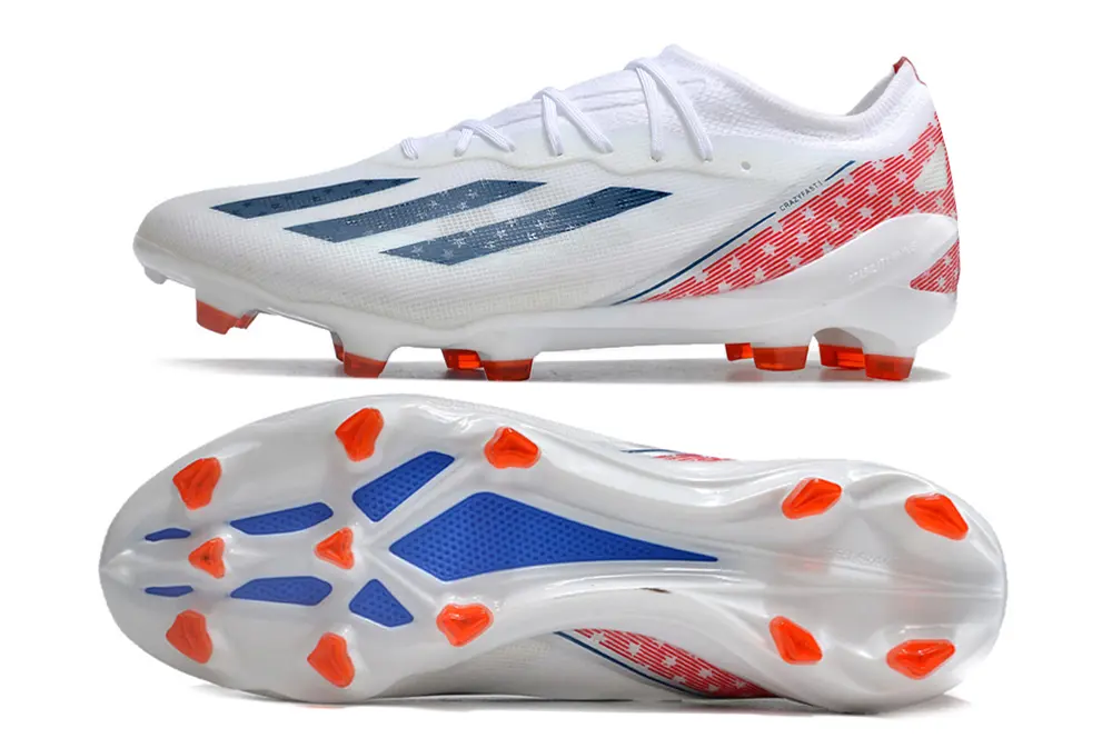 Adidas X Crazyfast.1 USA FG - White/Sky Blue/Inferno Red