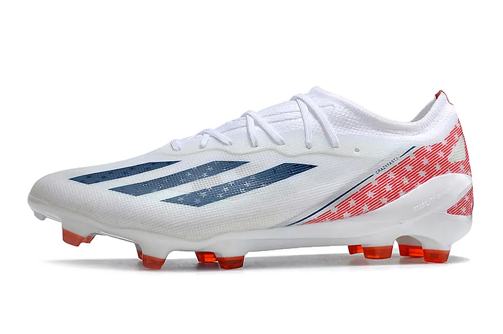 Adidas X Crazyfast.1 USA FG - White/Sky Blue/Inferno Red