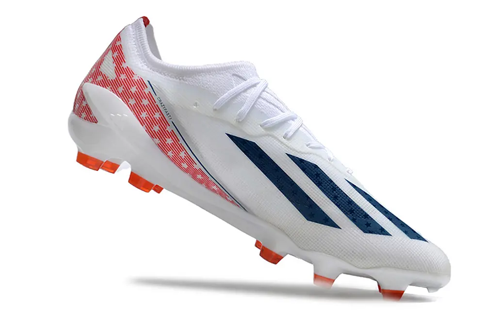 Adidas X Crazyfast.1 USA FG - White/Sky Blue/Inferno Red