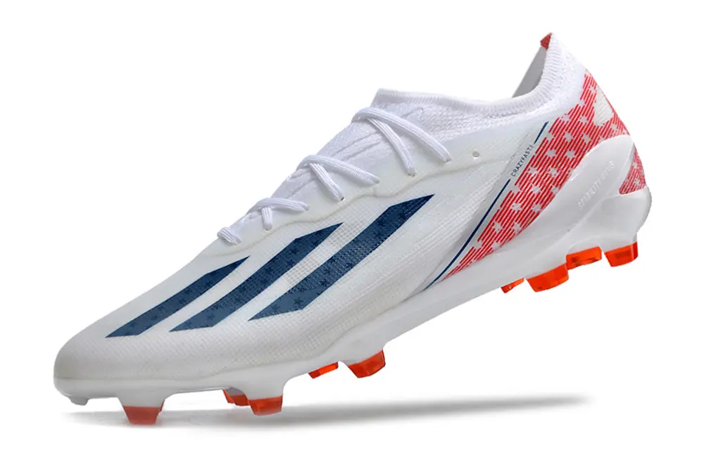 Adidas X Crazyfast.1 USA FG - White/Sky Blue/Inferno Red