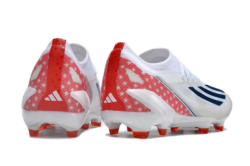 Adidas X Crazyfast.1 USA FG - White/Sky Blue/Inferno Red