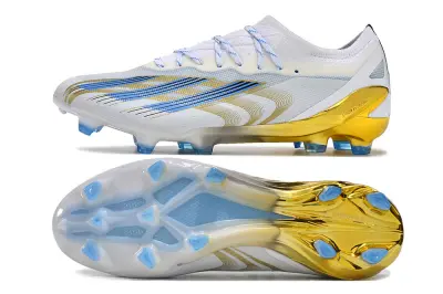 Adidas X Crazyfast.1 FG - White/Golden Shine/Blue Frost