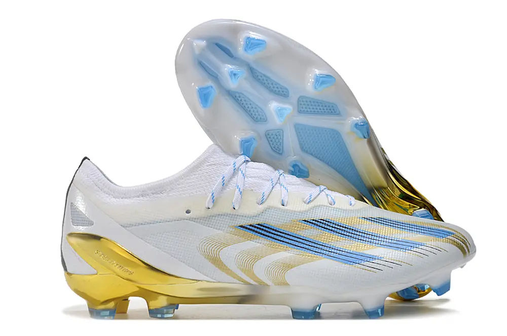 Adidas X Crazyfast.1 FG - White/Golden Shine/Blue Frost