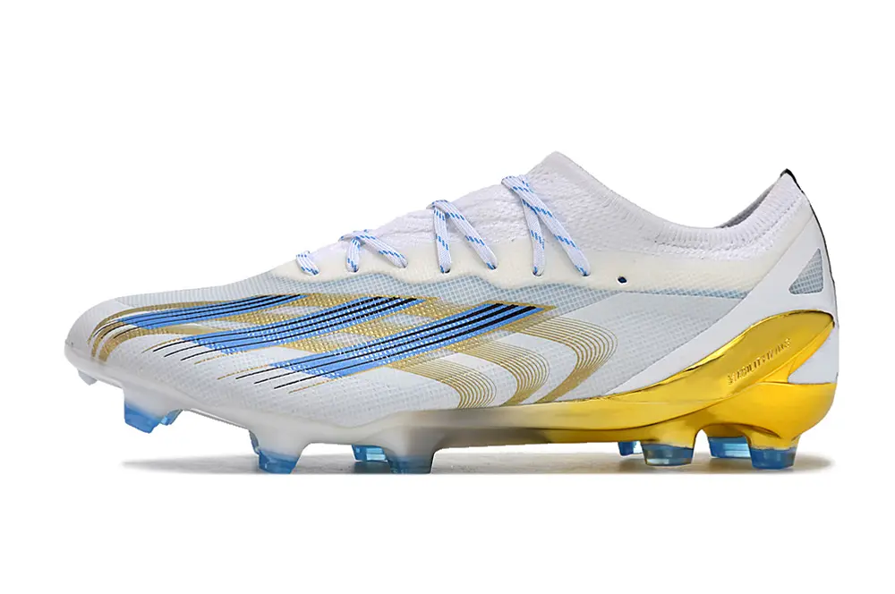 Adidas X Crazyfast.1 FG - White/Golden Shine/Blue Frost