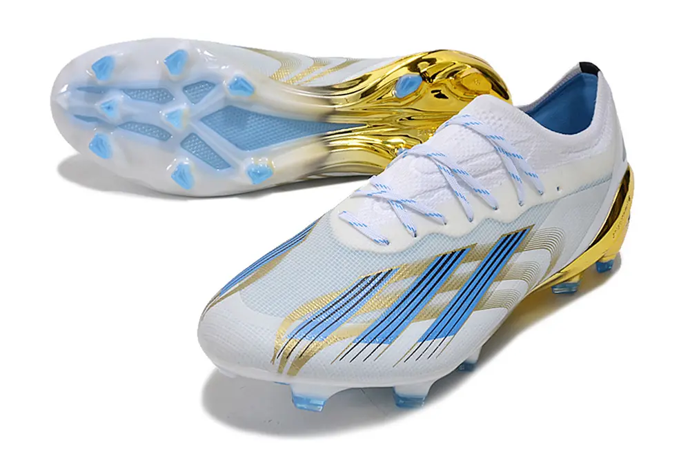 Adidas X Crazyfast.1 FG - White/Golden Shine/Blue Frost