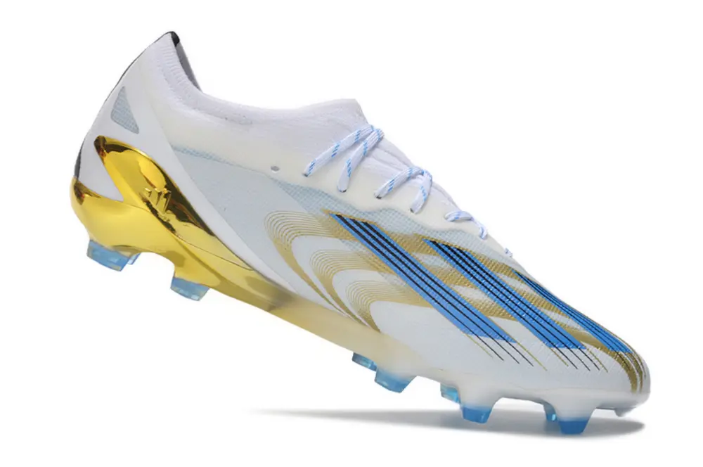 Adidas X Crazyfast.1 FG - White/Golden Shine/Blue Frost