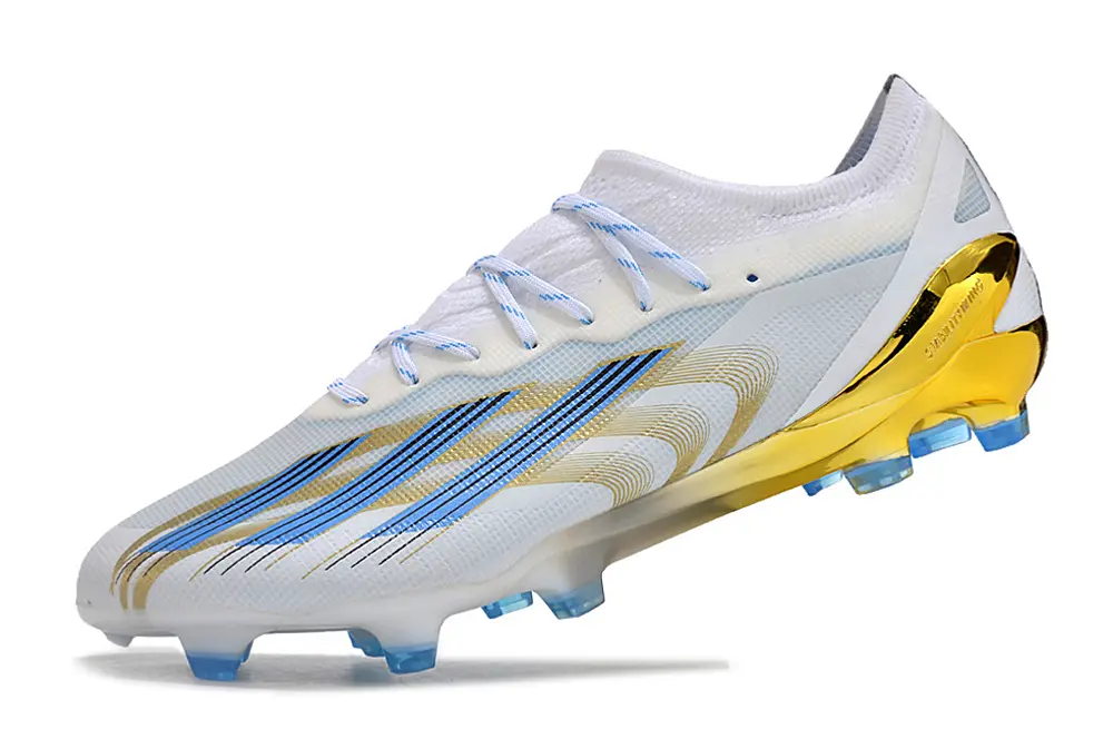 Adidas X Crazyfast.1 FG - White/Golden Shine/Blue Frost