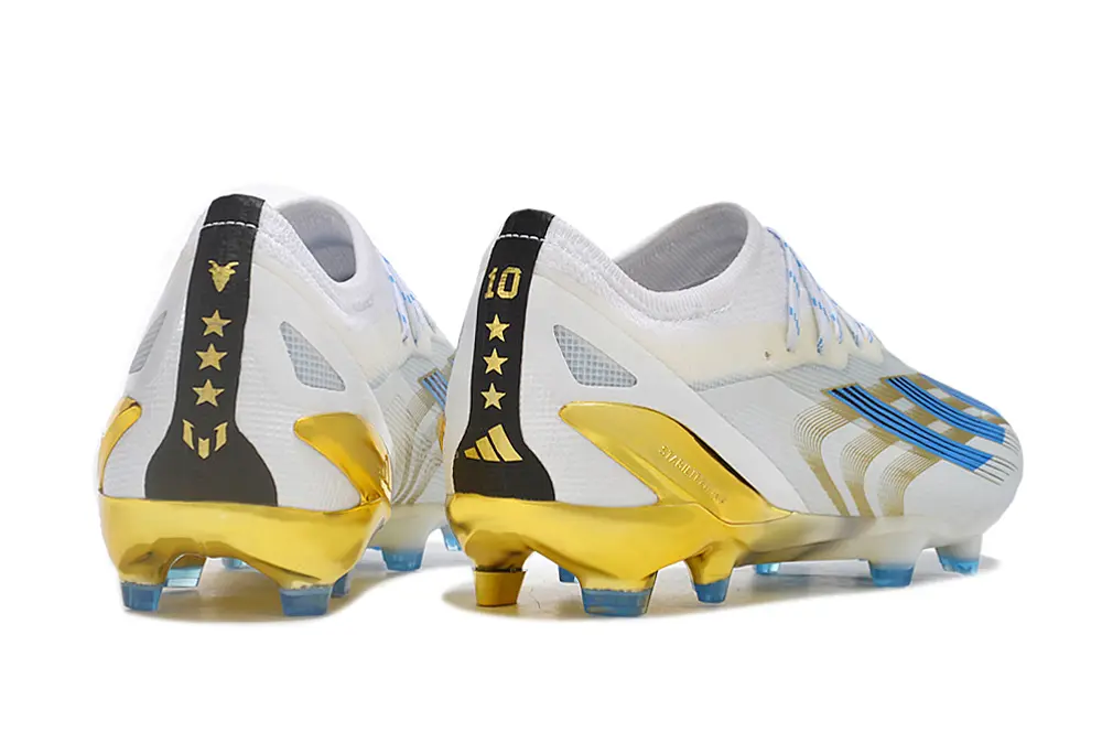 Adidas X Crazyfast.1 FG - White/Golden Shine/Blue Frost