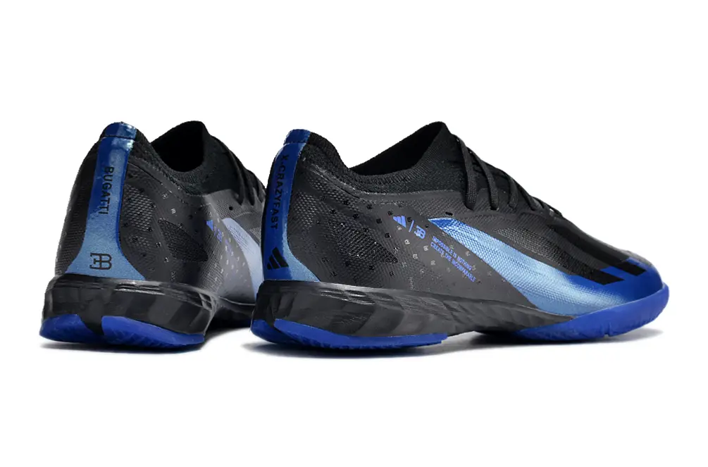 Bugatti x Adidas X Crazyfast.1 IC - Black/Midnight Blue/Electric Blue