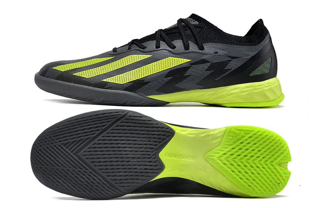 Adidas X Crazyfast.1 IC - Black/Electric Green/Carbon Grey