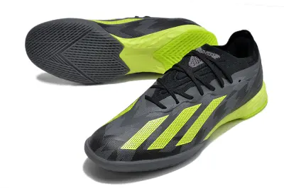 Adidas X Crazyfast.1 IC - Black/Electric Green/Carbon Grey