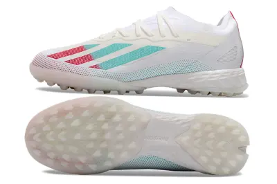 Adidas X Crazyfast.1 TF - White/Aquatic Blue/Crimson Red