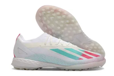 Adidas X Crazyfast.1 TF - White/Aquatic Blue/Crimson Red