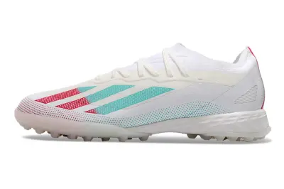 Adidas X Crazyfast.1 TF - White/Aquatic Blue/Crimson Red