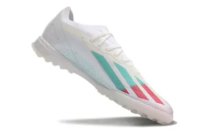 Adidas X Crazyfast.1 TF - White/Aquatic Blue/Crimson Red