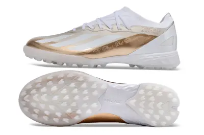 Messi x Adidas X Crazyfast.1 TF - White/Metallic Gold/Crystal White