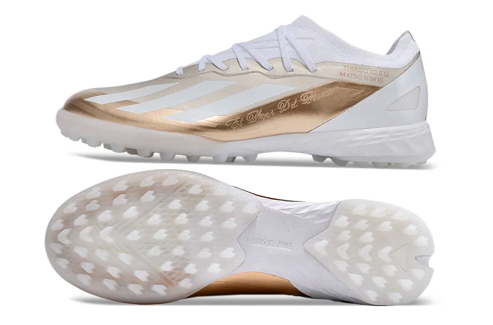 Messi x Adidas X Crazyfast.1 TF - White/Metallic Gold/Crystal White