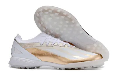 Messi x Adidas X Crazyfast.1 TF - White/Metallic Gold/Crystal White