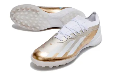 Messi x Adidas X Crazyfast.1 TF - White/Metallic Gold/Crystal White
