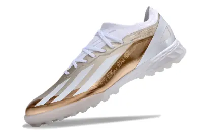 Messi x Adidas X Crazyfast.1 TF - White/Metallic Gold/Crystal White