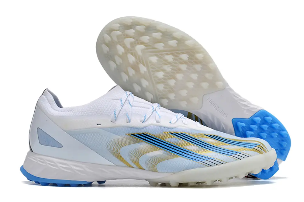 Adidas X Crazyfast.1 TF - White/Sky Blue/Golden Yellow