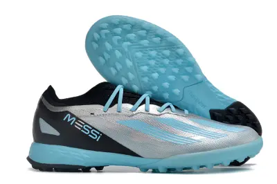 Messi x Adidas X Crazyfast.1 TF - Silver/Sky Blue/Black