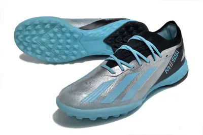 Messi x Adidas X Crazyfast.1 TF - Silver/Sky Blue/Black