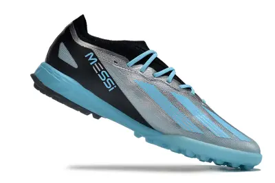 Messi x Adidas X Crazyfast.1 TF - Silver/Sky Blue/Black