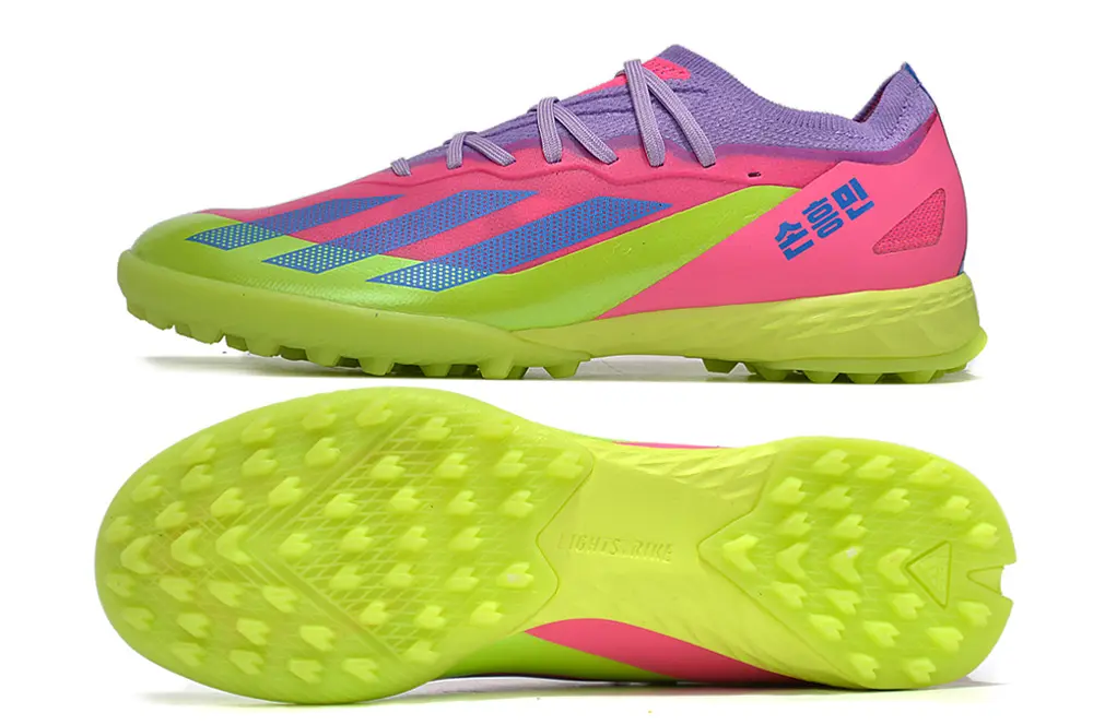 Son x Adidas X Crazyfast.1 TF - Pink/Neon Green/Light Purple