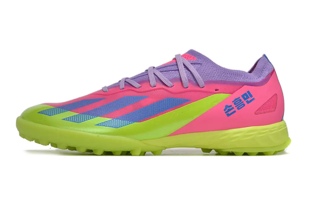 Son x Adidas X Crazyfast.1 TF - Pink/Neon Green/Light Purple