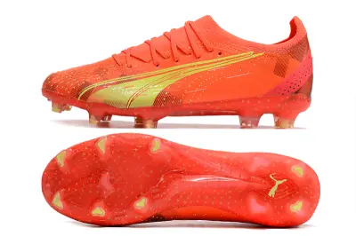 Puma Ultra Ultimate FG - Orange/Luminous Green/Fiery Red
