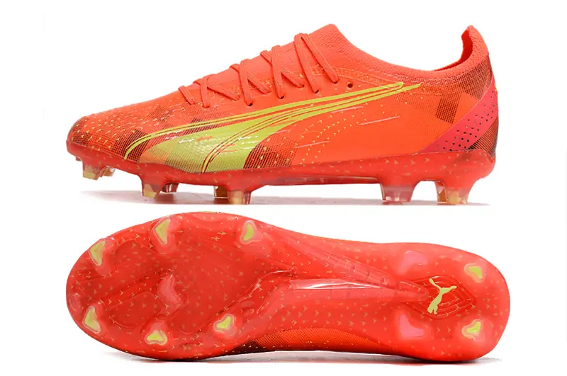 Puma Ultra Ultimate FG - Orange/Luminous Green/Fiery Red