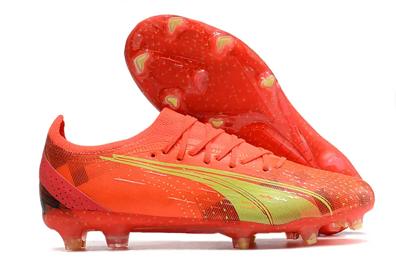 Puma Ultra Ultimate FG - Orange/Luminous Green/Fiery Red