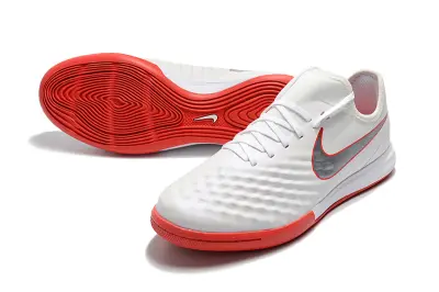 Nike MagistaX Finale 2 IC Futsal Indoor Soccer Shoes - White/Pure White/Crimson Red