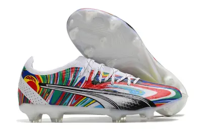 Puma Ultra Ultimate FG - White/Vibrant Multicolor/Rainbow Swirl