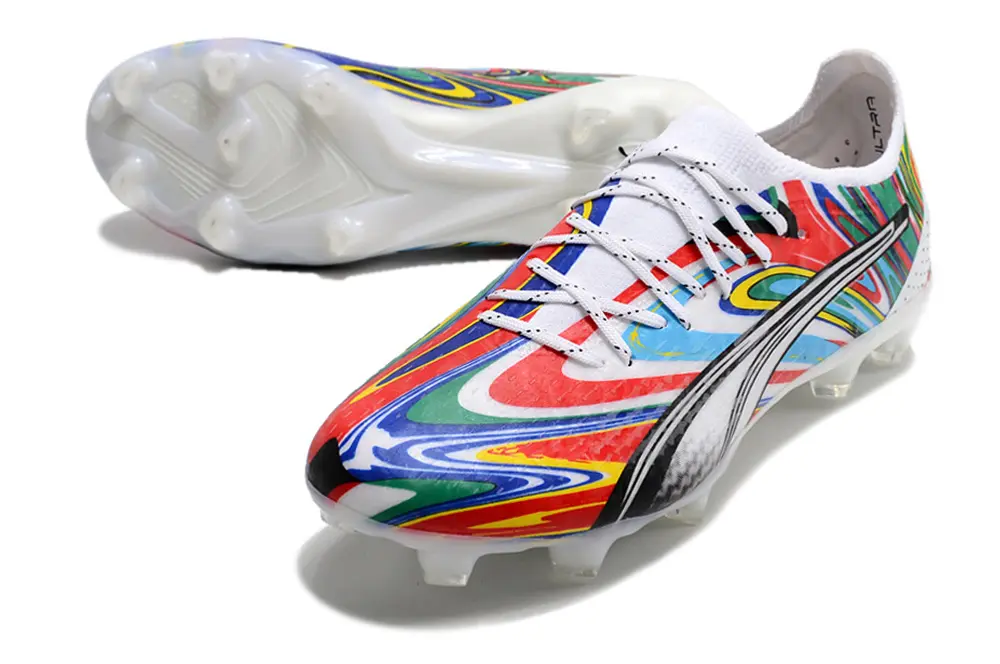 Puma Ultra Ultimate FG - White/Vibrant Multicolor/Rainbow Swirl