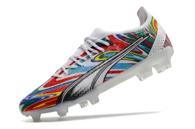 Puma Ultra Ultimate FG - White/Vibrant Multicolor/Rainbow Swirl