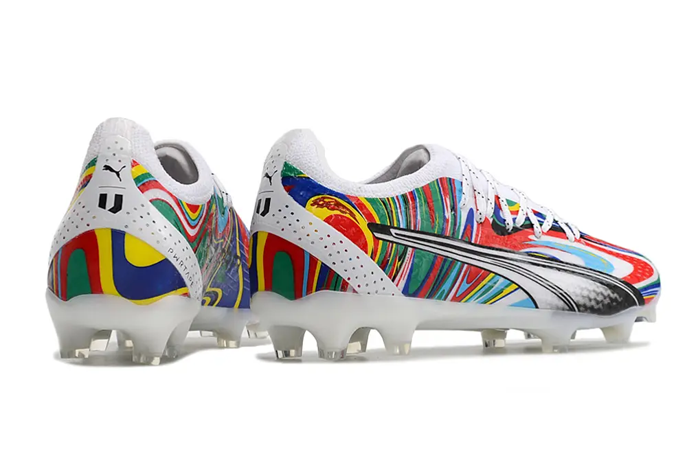 Puma Ultra Ultimate FG - White/Vibrant Multicolor/Rainbow Swirl