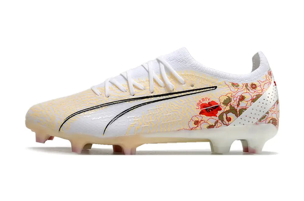 Puma Ultra Ultimate FG - White/Golden Blossom/Black Detail
