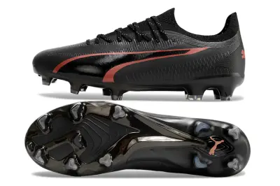 Puma Ultra Ultimate FG - Black/Charcoal Red/Glossy Black