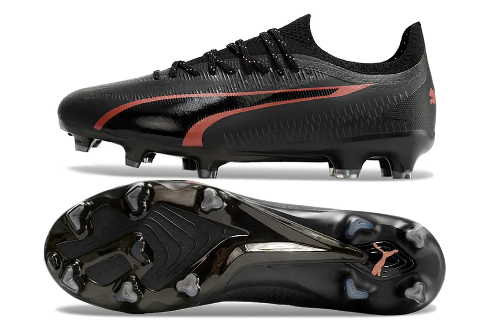 Puma Ultra Ultimate FG - Black/Charcoal Red/Glossy Black