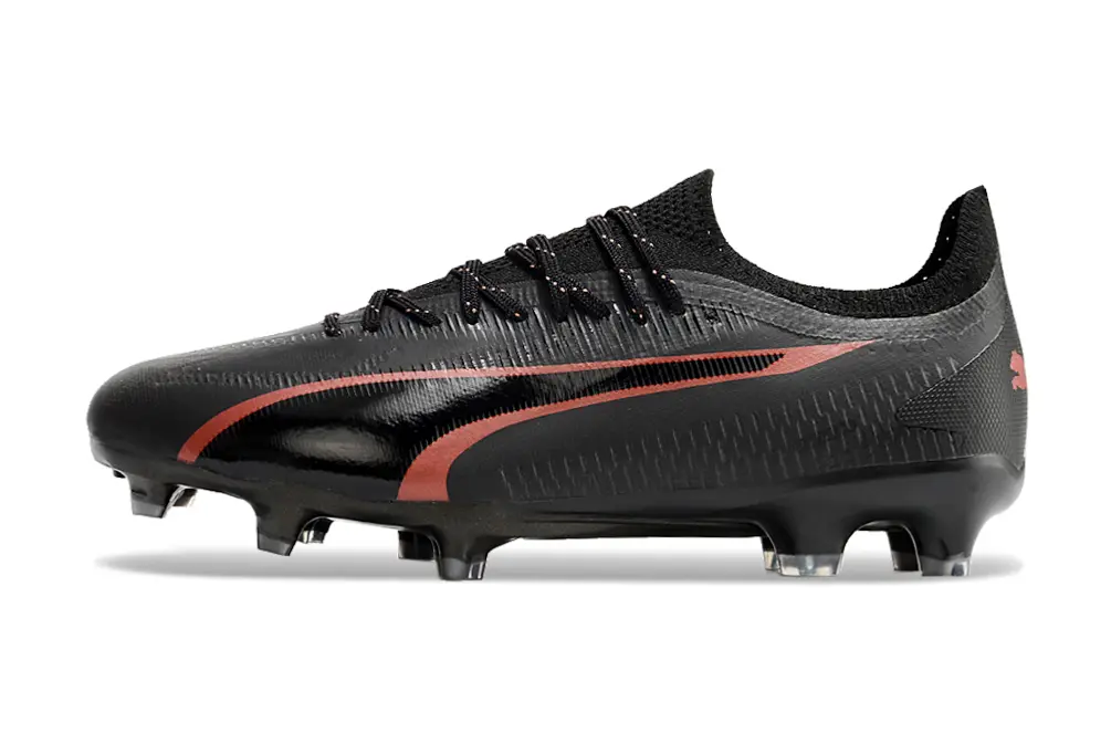 Puma Ultra Ultimate FG - Black/Charcoal Red/Glossy Black