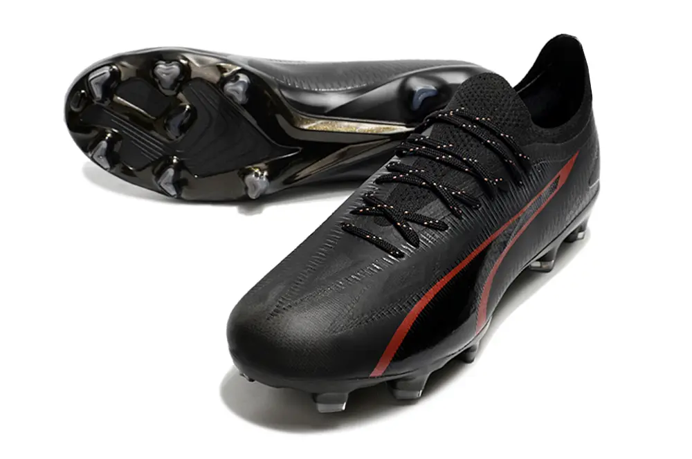 Puma Ultra Ultimate FG - Black/Charcoal Red/Glossy Black
