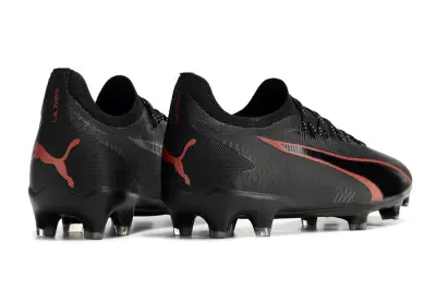 Puma Ultra Ultimate FG - Black/Charcoal Red/Glossy Black