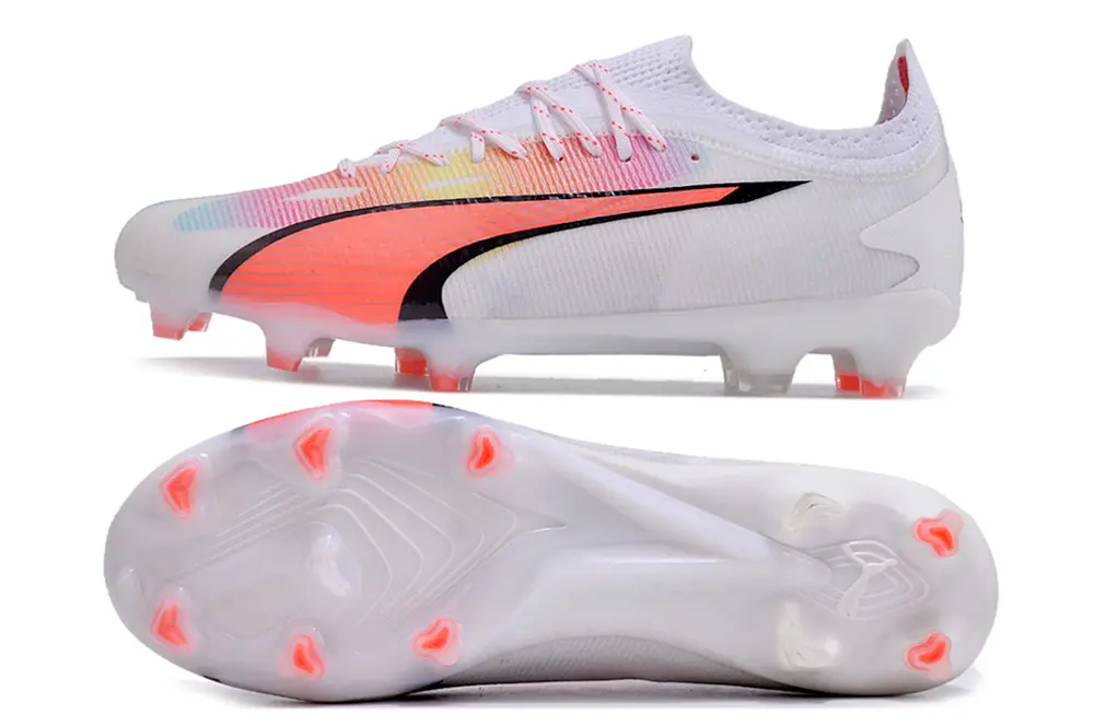 Puma Ultra Ultimate FG - White/Neon Pink/Gradient Blue