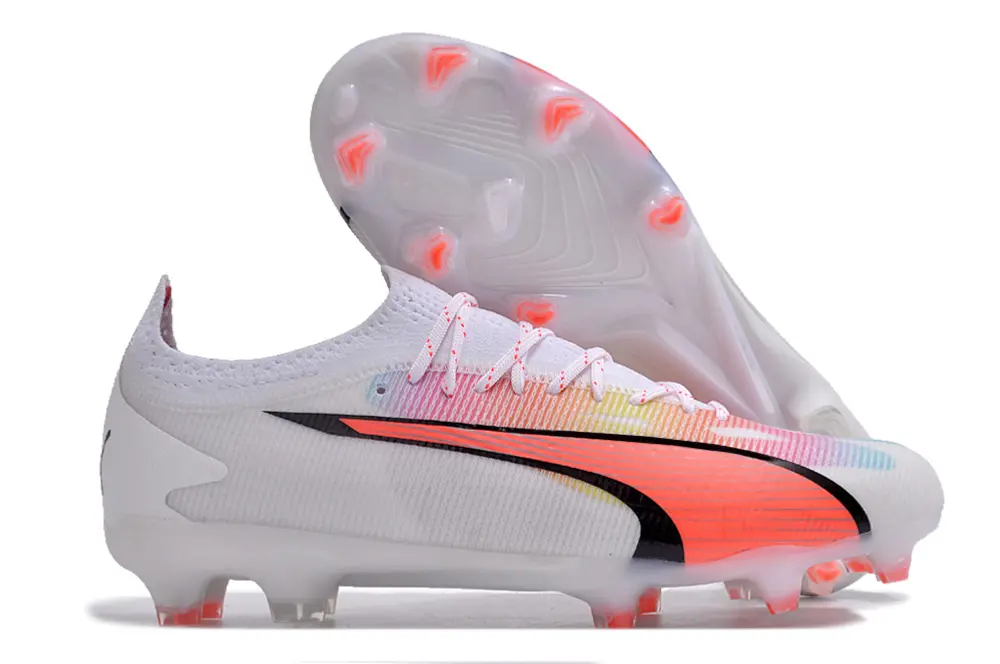 Puma Ultra Ultimate FG - White/Neon Pink/Gradient Blue