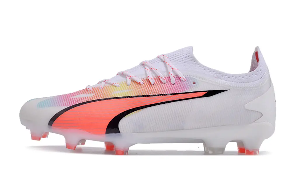 Puma Ultra Ultimate FG - White/Neon Pink/Gradient Blue