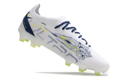 Puma Ultra Ultimate FG - White/Electric Yellow/Navy Blue