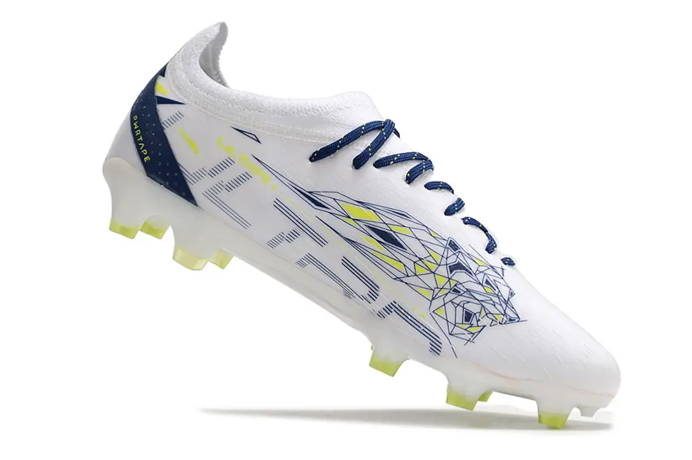 Puma Ultra Ultimate FG - White/Electric Yellow/Navy Blue